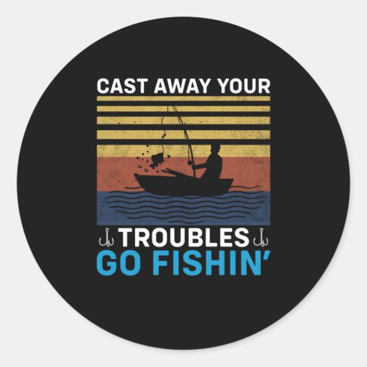 Fisher Go Vist Ronde Sticker (Voorkant)