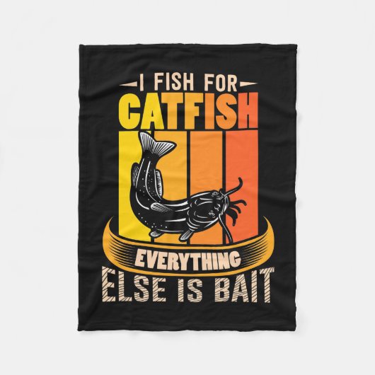 Fisher I Fish for Catfish Fleece Deken (Voorkant)