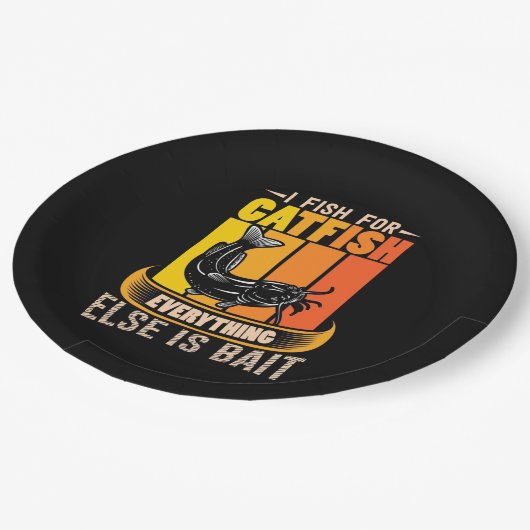 Fisher I Fish for Catfish Papieren Bordje (Gekanteld)