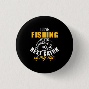 Fisher I love Vist met de beste vriend Ronde Button 3,2 Cm