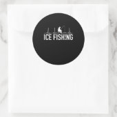 Fisher Ice Fishing Heartbeat Ronde Sticker (Tas)