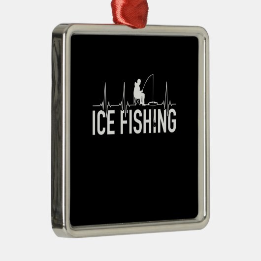 Fisher Ice Vist hartslag Metalen Ornament (Rechts)
