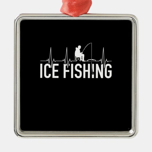 Fisher Ice Vist hartslag Metalen Ornament (Voorkant)