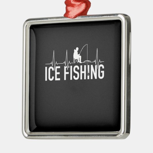 Fisher Ice Vist hartslag Metalen Ornament (Links)