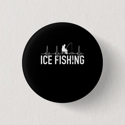 Fisher Ice Vist hartslag Ronde Button 3,2 Cm (Voorkant)