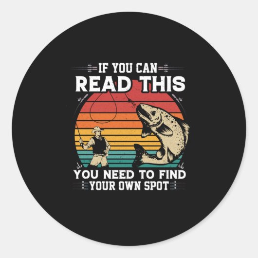 Fisher If You Can Read This Ronde Sticker (Voorkant)