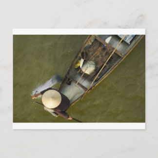 Fisher in Azië van bovenaf Briefkaart