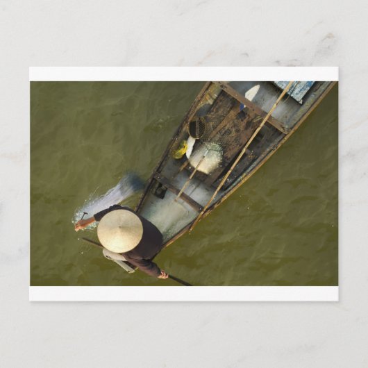Fisher in Azië van bovenaf Briefkaart (Voorkant)