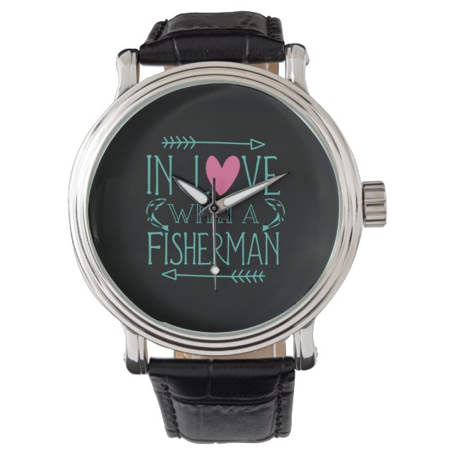 Fisher In Love With A Fisherman Horloge (Voorkant)