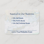 Fisher Island Sound Authentieke Nautische Kaart Visitekaartje (Achterkant)