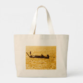 Fisher-Mannen in Thailand Grote Tote Bag (Achterkant)