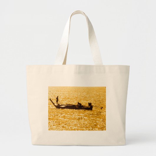 Fisher-Mannen in Thailand Grote Tote Bag (Voorkant)