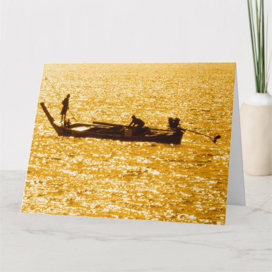 Fisher-Mannen in Thailand Kaart (Voorkant)