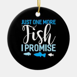 Fisher nog maar één vis keramisch ornament