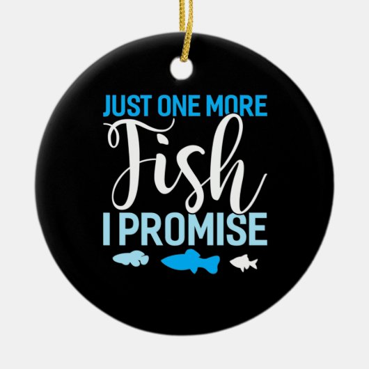 Fisher nog maar één vis keramisch ornament (Voorkant)