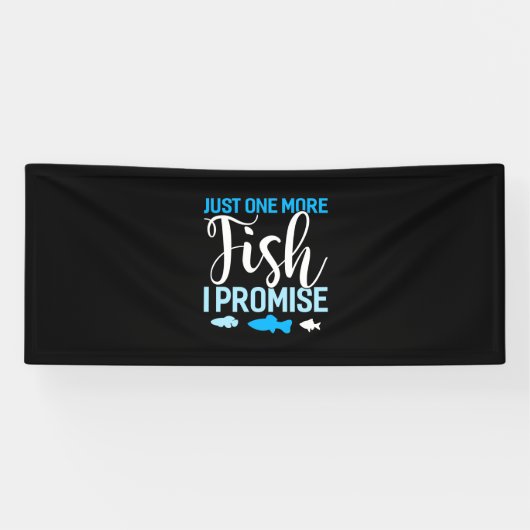 Fisher nog maar één vis spandoek (Horizontaal)