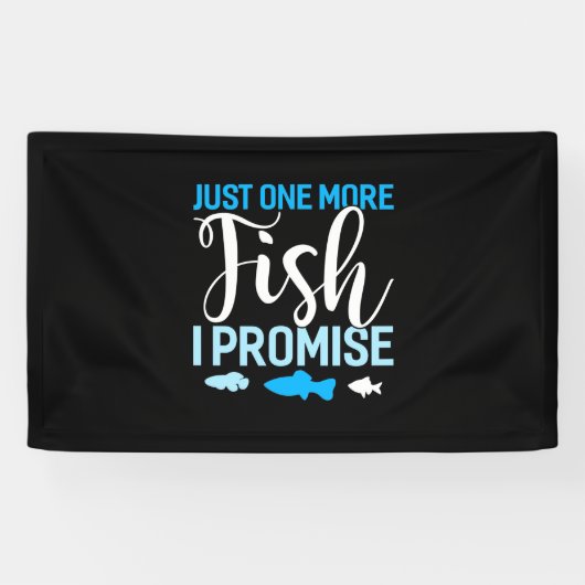 Fisher nog maar één vis spandoek (Horizontaal)