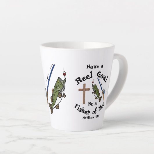 Fisher of Mannen Latte Mok (Rechterhoek)