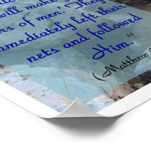 Fisher of Mannen (Mat 4:19-20) Poster (Hoek)