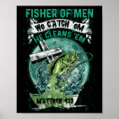 Fisher of Mannen we vangen 'Em He Cleans 'Em Matth Poster (Voorkant)