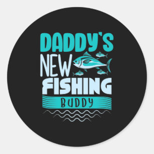 Fisher papa New Vissen Buddy Ronde Sticker