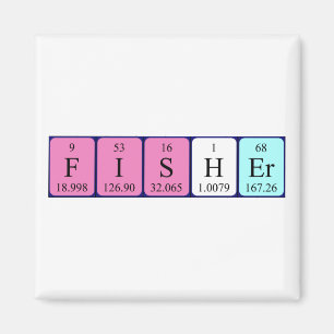 Fisher periodieke table name magnet