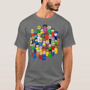 Fisher Price Kleine mensen verenigen zich T-shirt