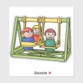 Fisher Price Little People on Swingset Sticker (Vel)