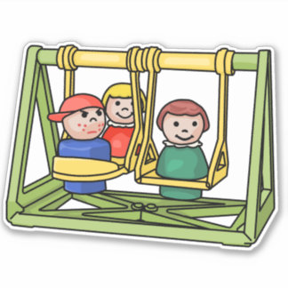 Fisher Price Little People on Swingset Sticker