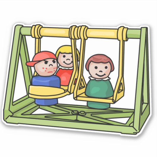 Fisher Price Little People on Swingset Sticker (Voorkant)