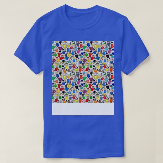 Fisher Prijs Kleine mensen en bloemen over heel Pr T-shirt (Design voorkant)