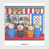 Fisher Prijs Kleine Mensen Pet Shop Jongen Sticker (Vel)