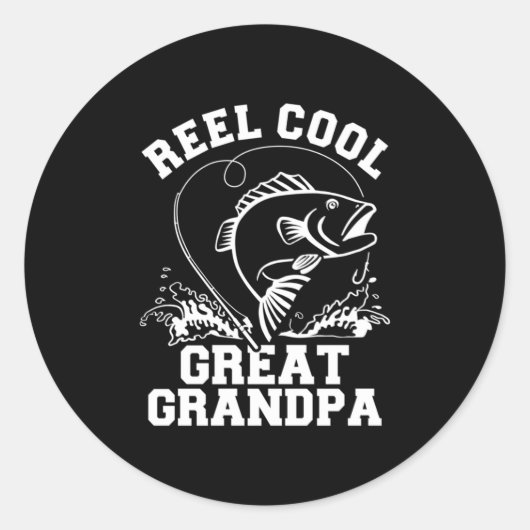 Fisher Reel Cool Great Grandpa Ronde Sticker (Voorkant)