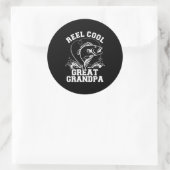 Fisher Reel Cool Great Grandpa Ronde Sticker (Tas)