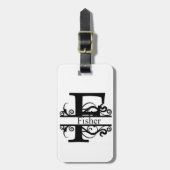 Fisher Split Monogram Bagagelabel (Voorkant verticaal)