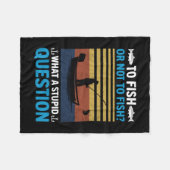 Fisher To Fish Or Not To Fish Fleece Deken (Voorkant (Horizontaal))