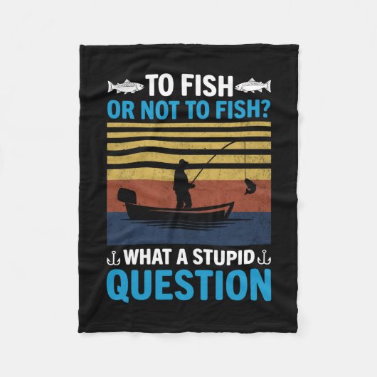 Fisher To Fish Or Not To Fish Fleece Deken (Voorkant)