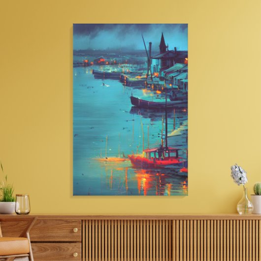 Fisher Village Canvas Print (Insitu (Woonkamer))