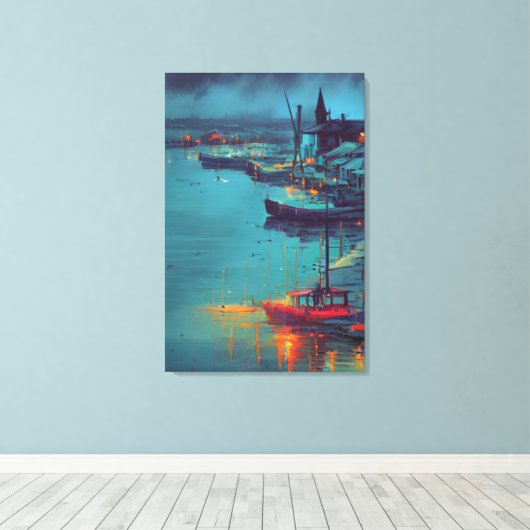 Fisher Village Canvas Print (Insitu (Houten vloer))