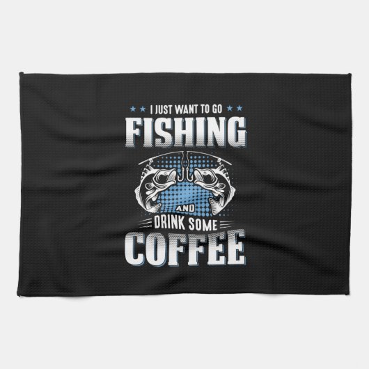 Fisher Vist en Drink wat koffie Theedoek (Horizontaal)
