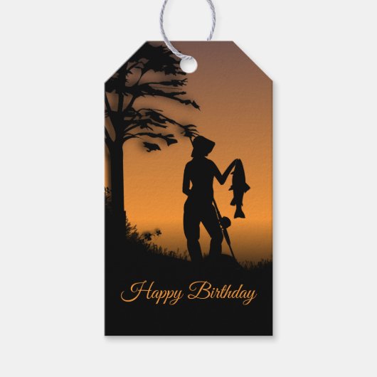 Fisher Woman at Dusk Personal Cadeaulabel (Voorkant)