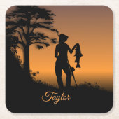 Fisher Woman at Dusk Personal Kartonnen Onderzetters (Voorkant)