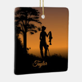 Fisher Woman at Dusk Personal Keramisch Ornament (Rechts)