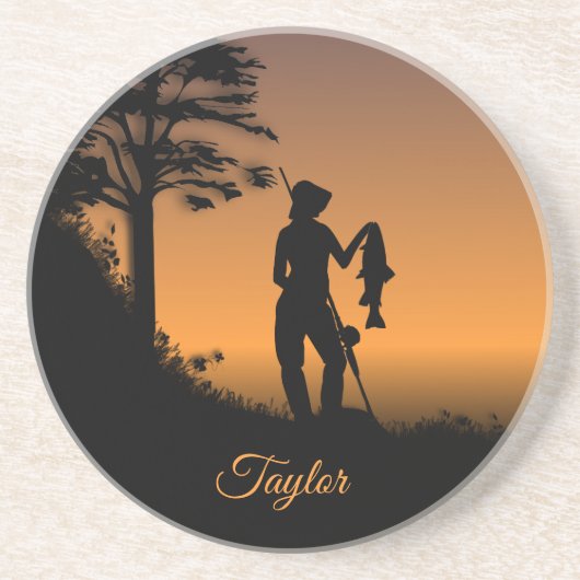 Fisher Woman at Dusk Personal Zandsteen Onderzetter (Voorkant)