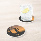 Fisher Woman at Dusk Personal Zandsteen Onderzetter (Zijkant)