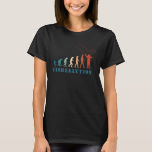 Fisherlution Visser Evolutie Nymfend Vliegvissen T-shirt