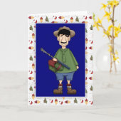 Fisherman 4 Vaderdag Blank Wenskaart Kaart (Gele Bloem)