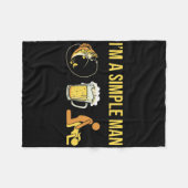 Fisherman - Angler Angling Fishing Im A Simple Man Fleece Deken (Voorkant (Horizontaal))