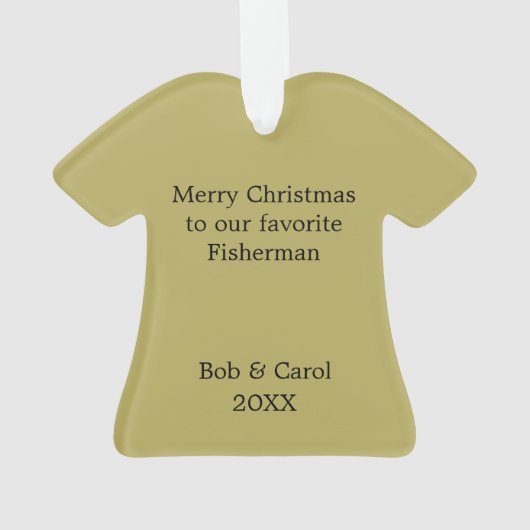 Fisherman Angler Persoonlijk Ornament (achterkant)