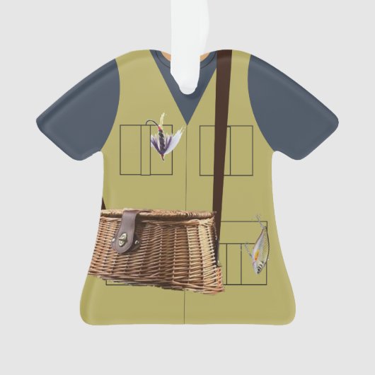 Fisherman Angler Persoonlijk Ornament (voorkant)